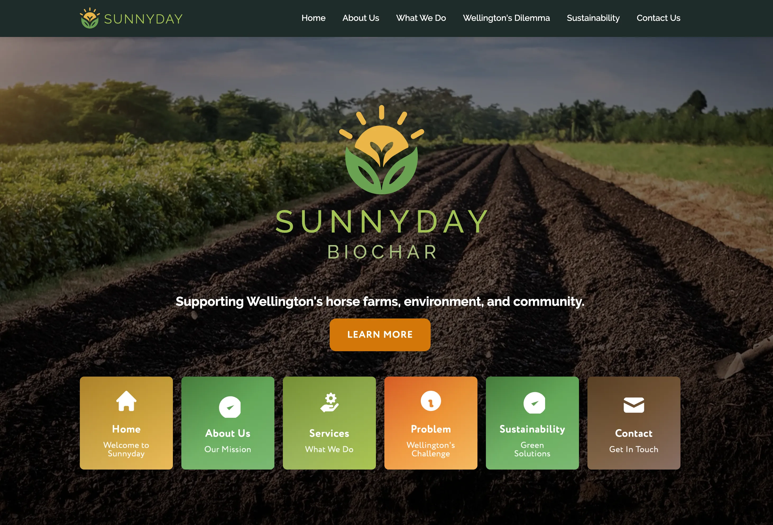 Desktop screenshot of SunnyDay Renewables website
