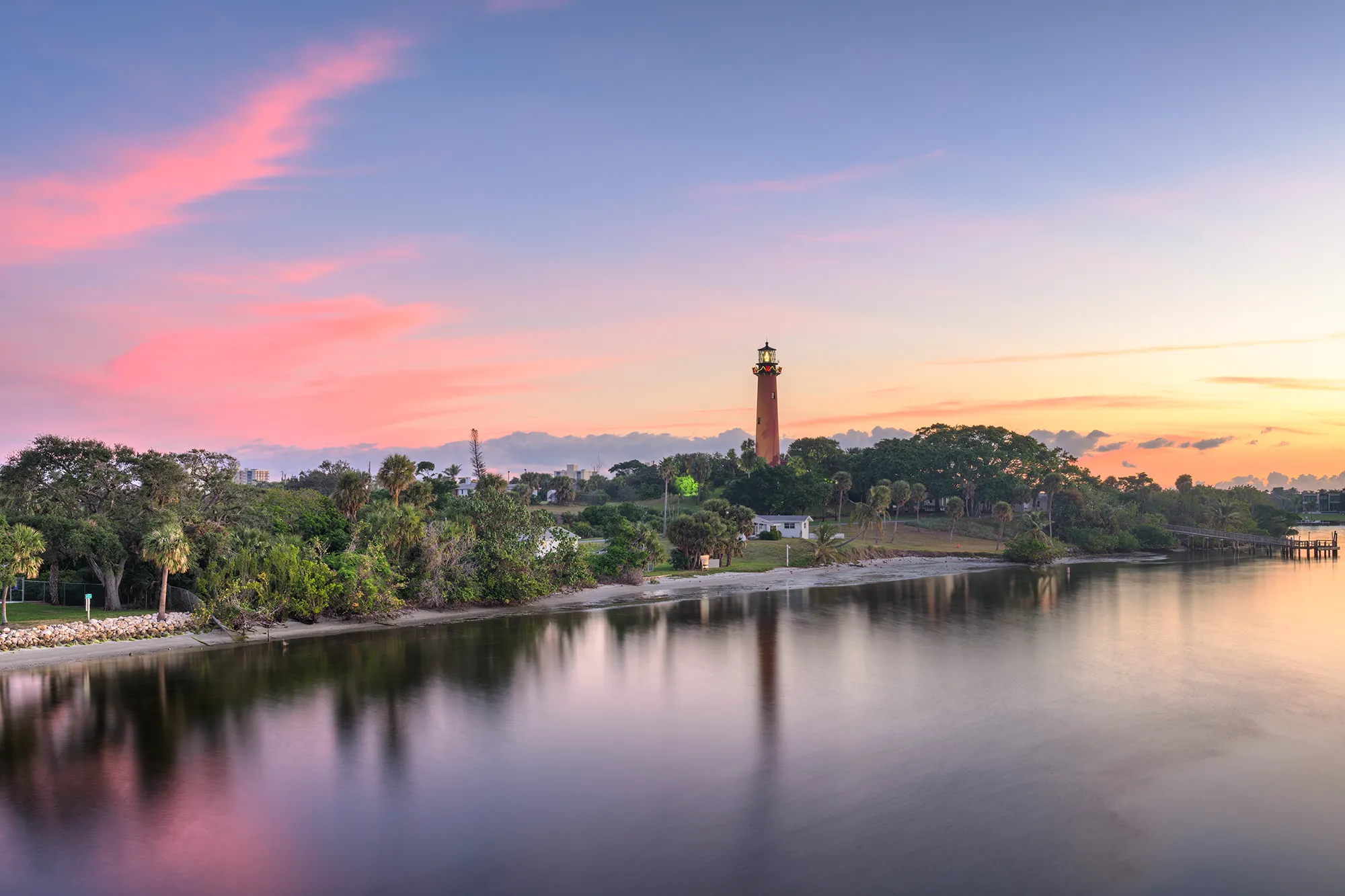 Jupiter Inlet Lighthouse at sunset
