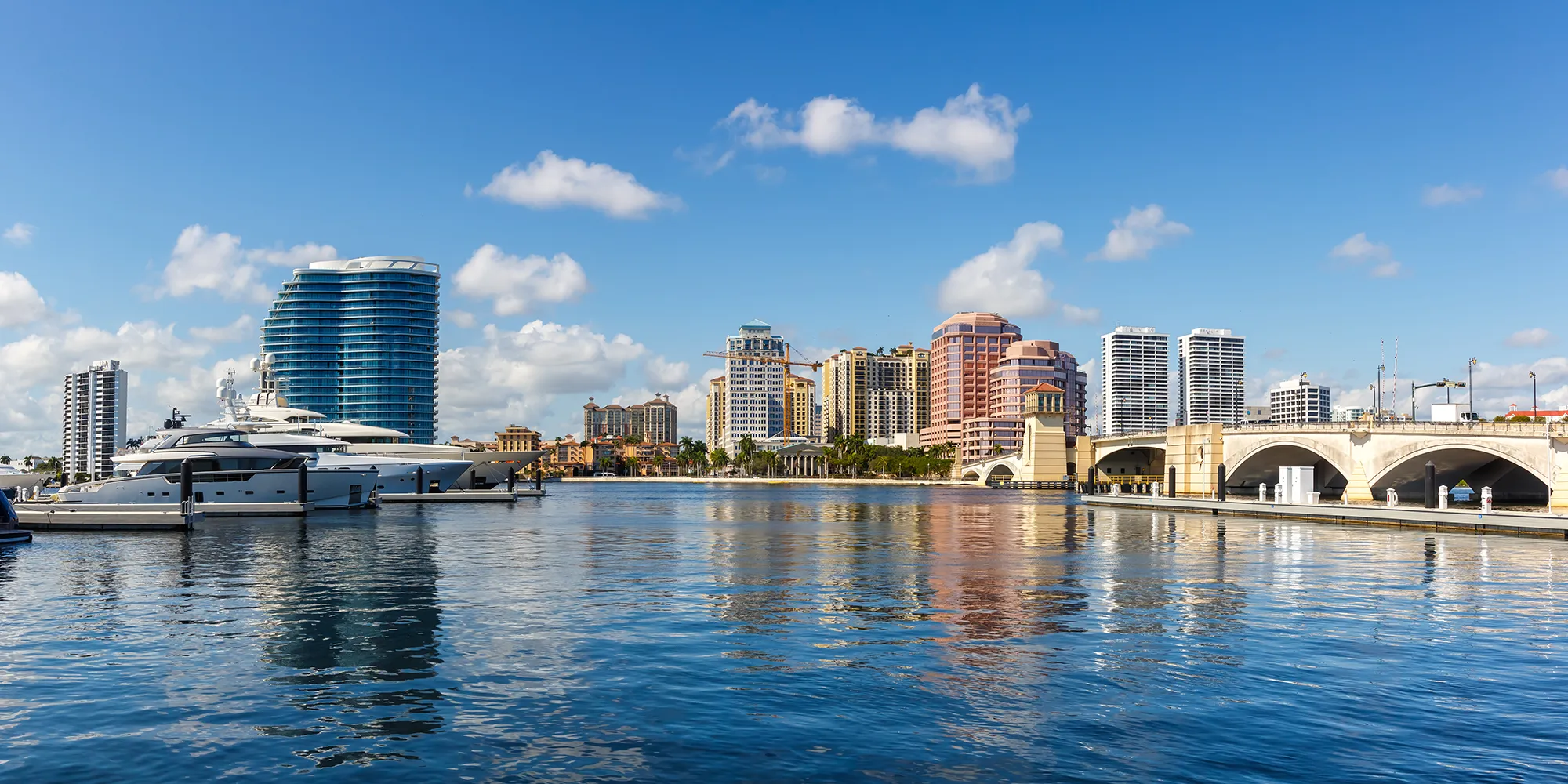West Palm Beach skyline across the Intracoastal Waterway